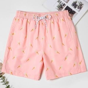 Men's Ice Cream Cone Swim Trunks Shorts Medium Pink NWOT